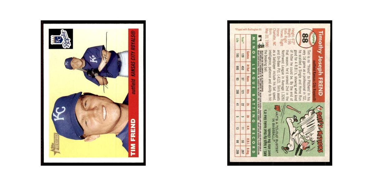 2004 Topps Heritage Tim Frend RC Royals #88