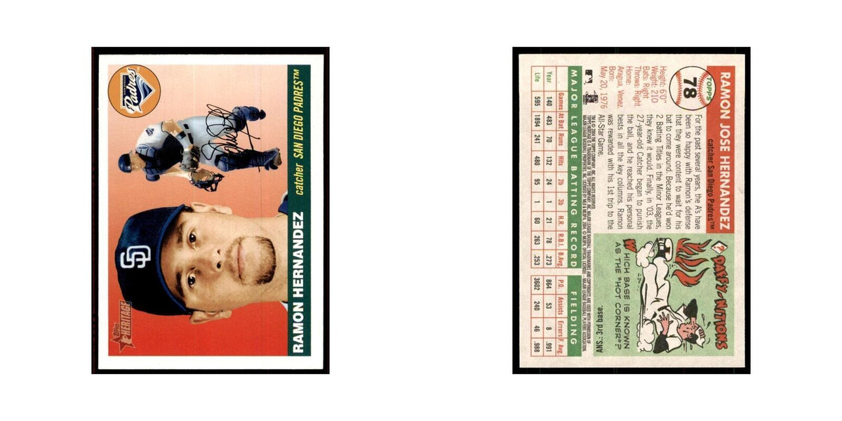 2004 Topps Heritage Ramon Hernandez Padres #78