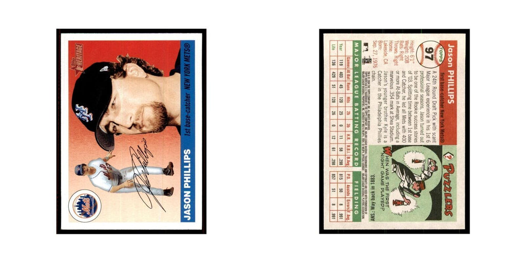 2004 Topps Heritage Jason Phillips Mets #97