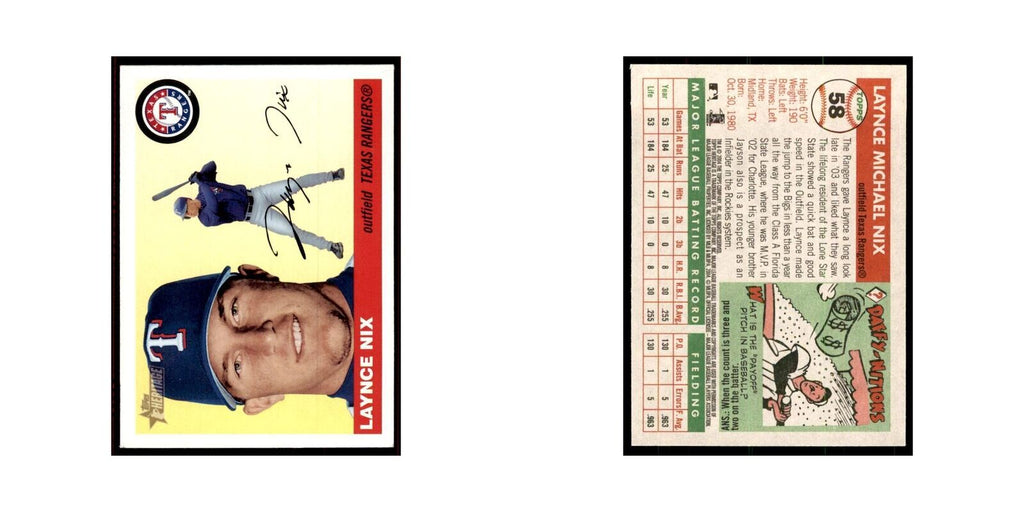 2004 Topps Heritage Laynce Nix Rangers #58