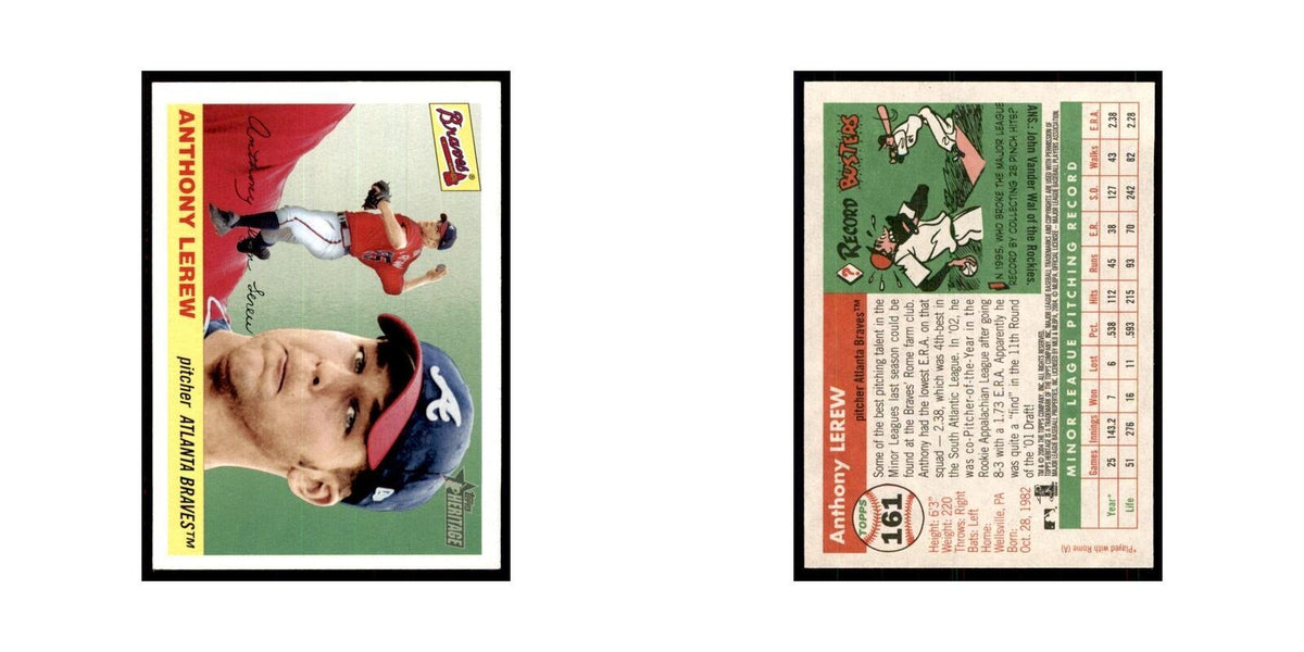 2004 Topps Heritage Anthony Lerew RC Braves #161