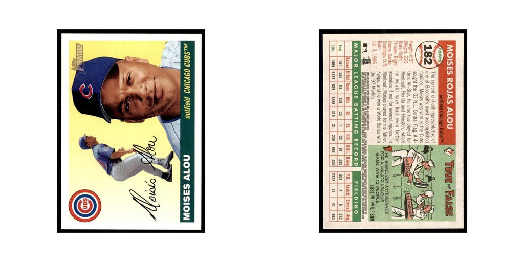 2004 Topps Heritage Moises Alou Cubs #182