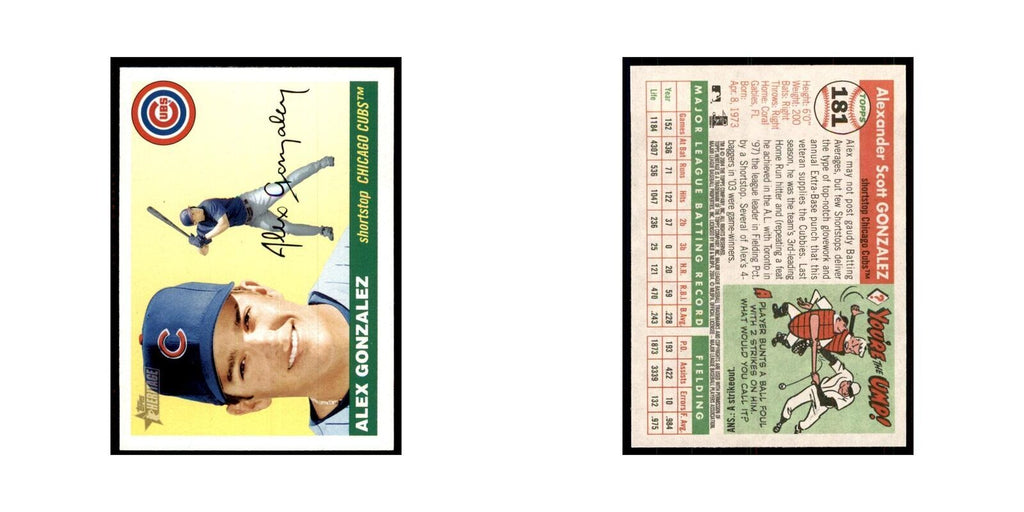 2004 Topps Heritage Alex Gonzalez Cubs #181