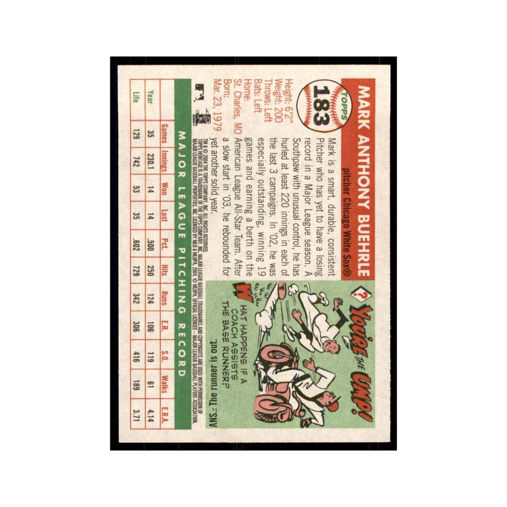 2004 Topps Heritage Mark Buehrle White Sox #183