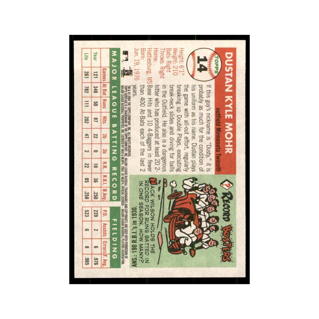 2004 Topps Heritage Dustan Mohr Twins #14