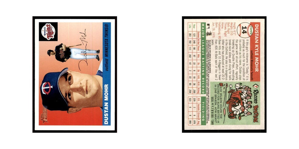 2004 Topps Heritage Dustan Mohr Twins #14