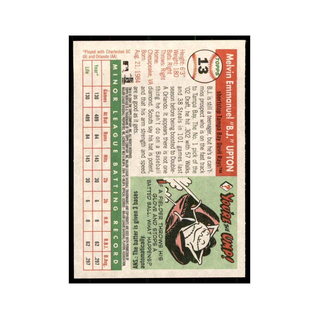 2004 Topps Heritage B.J. Upton Rays #13