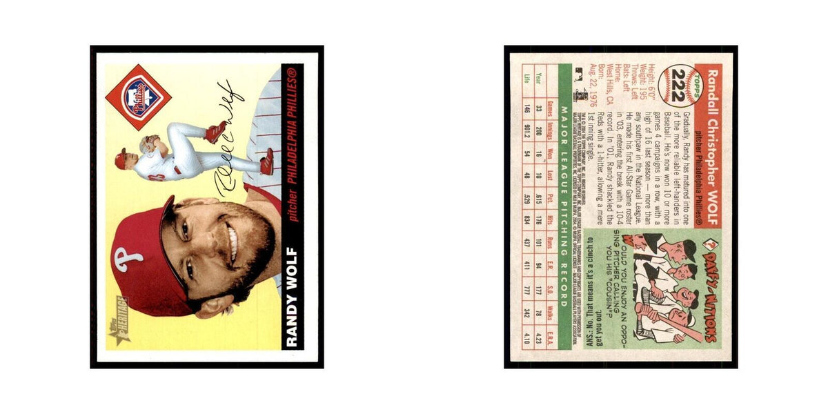 2004 Topps Heritage Randy Wolf Phillies #222