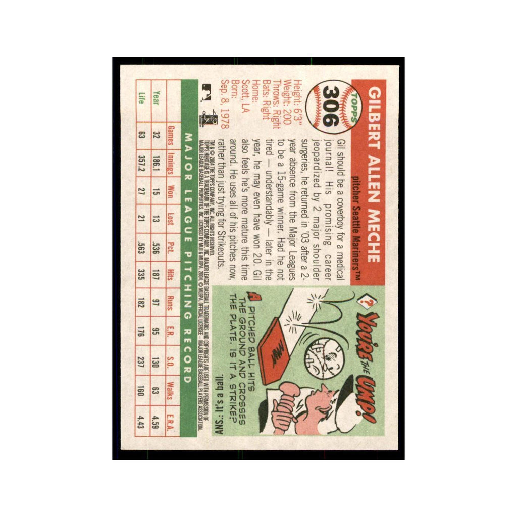 2004 Topps Heritage Gil Meche Mariners #306
