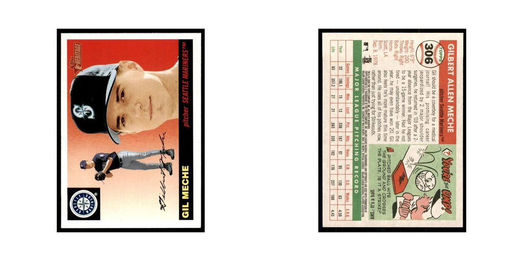 2004 Topps Heritage Gil Meche Mariners #306