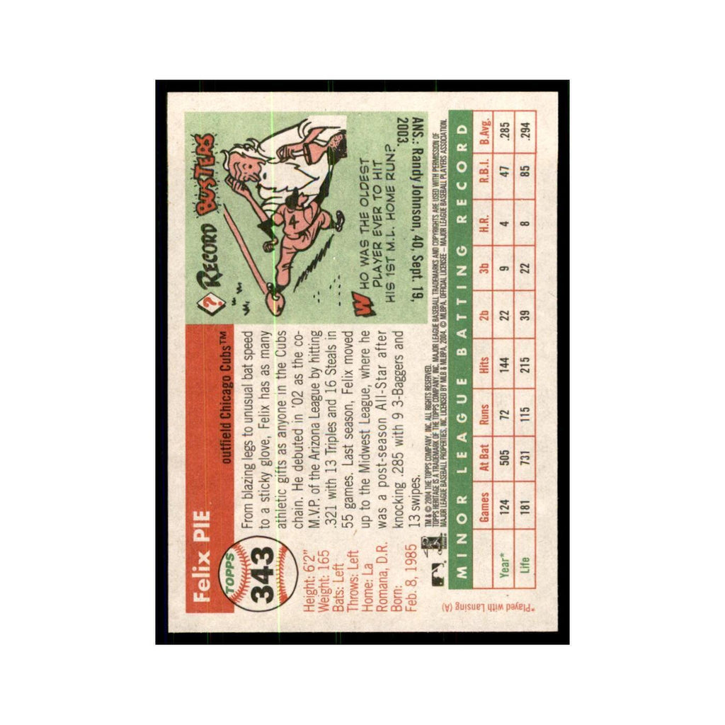 2004 Topps Heritage Felix Pie Cubs #343