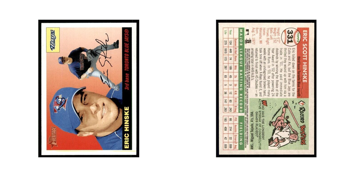 2004 Topps Heritage Eric Hinske Blue Jays #331