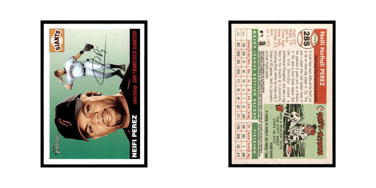 2004 Topps Heritage Neifi Perez Giants #285