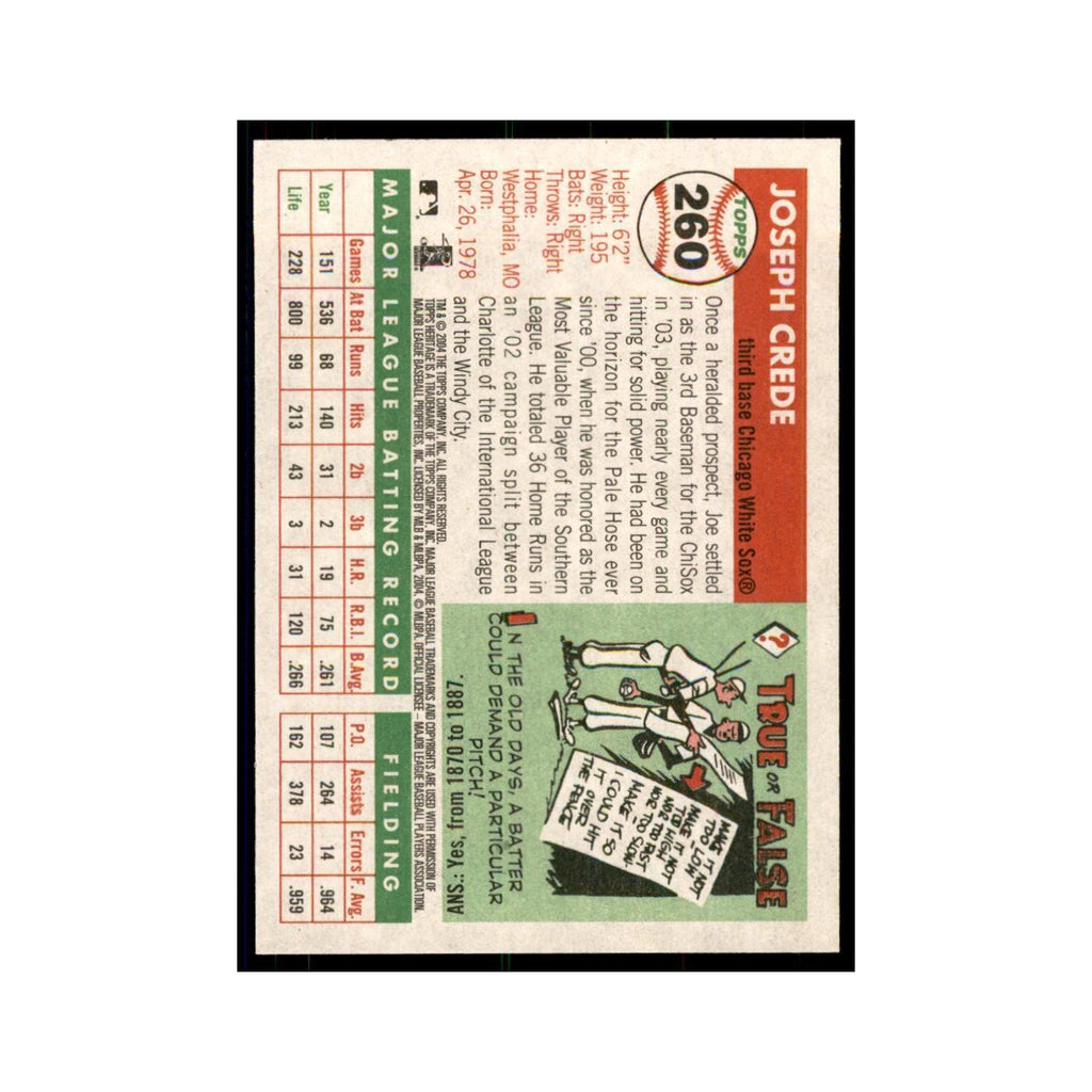 2004 Topps Heritage Joe Crede White Sox #260