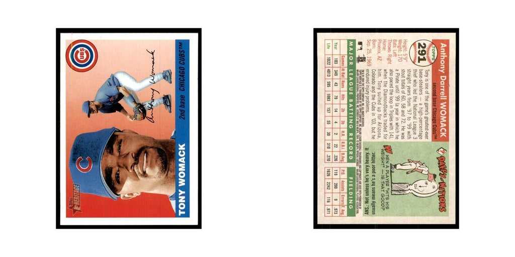 2004 Topps Heritage Tony Womack Cubs #291