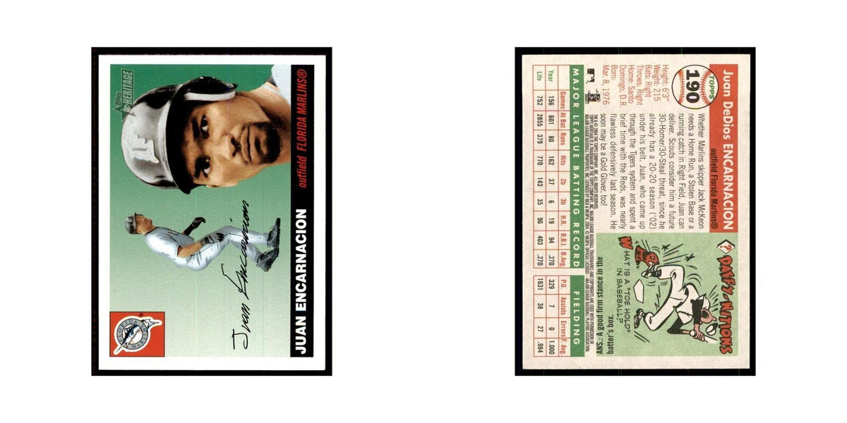2004 Topps Heritage Juan Encarnacion Florida Marlins #190