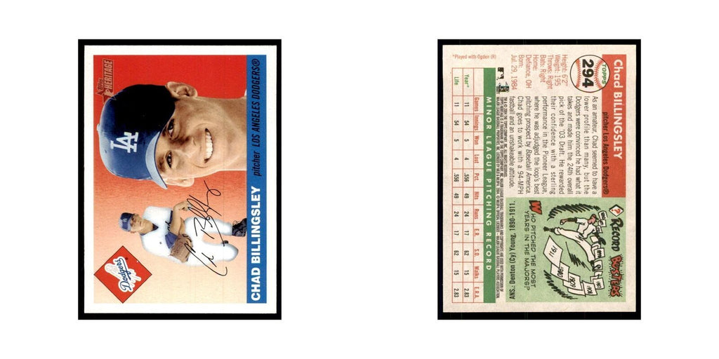 2004 Topps Heritage Chad Billingsley Dodgers #294