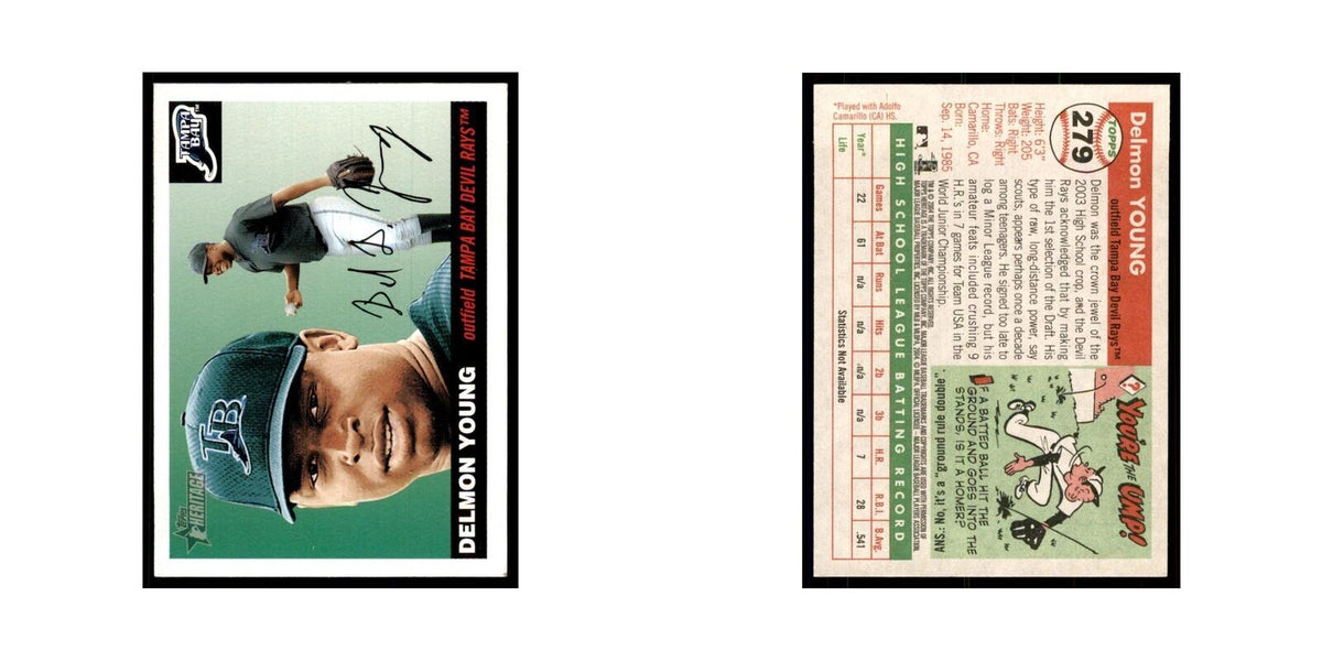 2004 Topps Heritage Delmon Young Rays #279