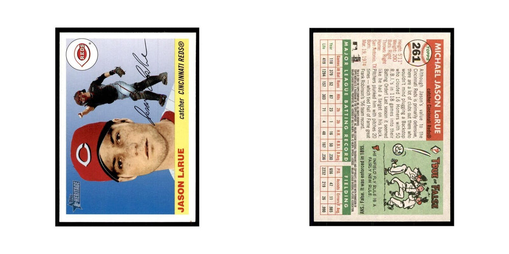 2004 Topps Heritage Jason LaRue Reds #261