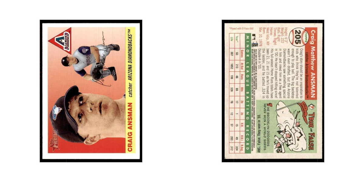 2004 Topps Heritage Craig Ansman RC Diamondbacks #205