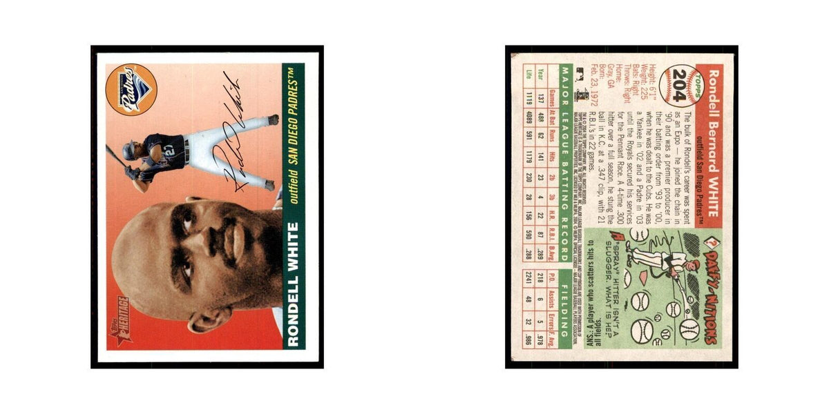 2004 Topps Heritage Rondell White Padres #204