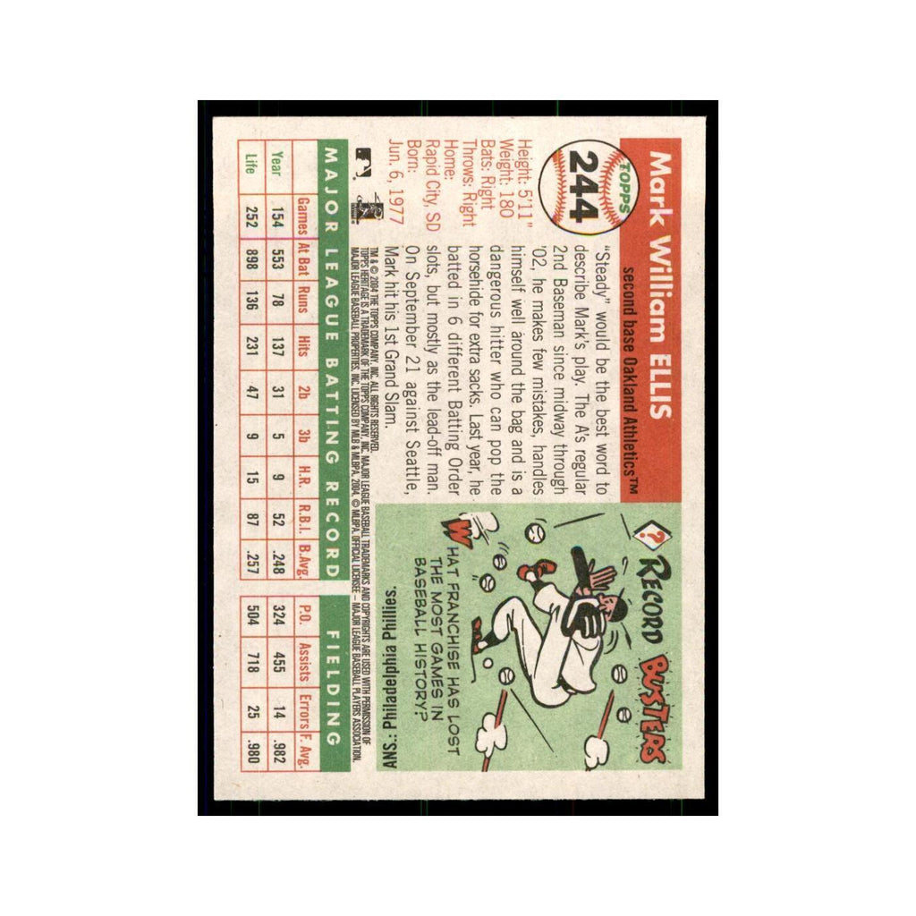 2004 Topps Heritage Mark Ellis Athletics #244