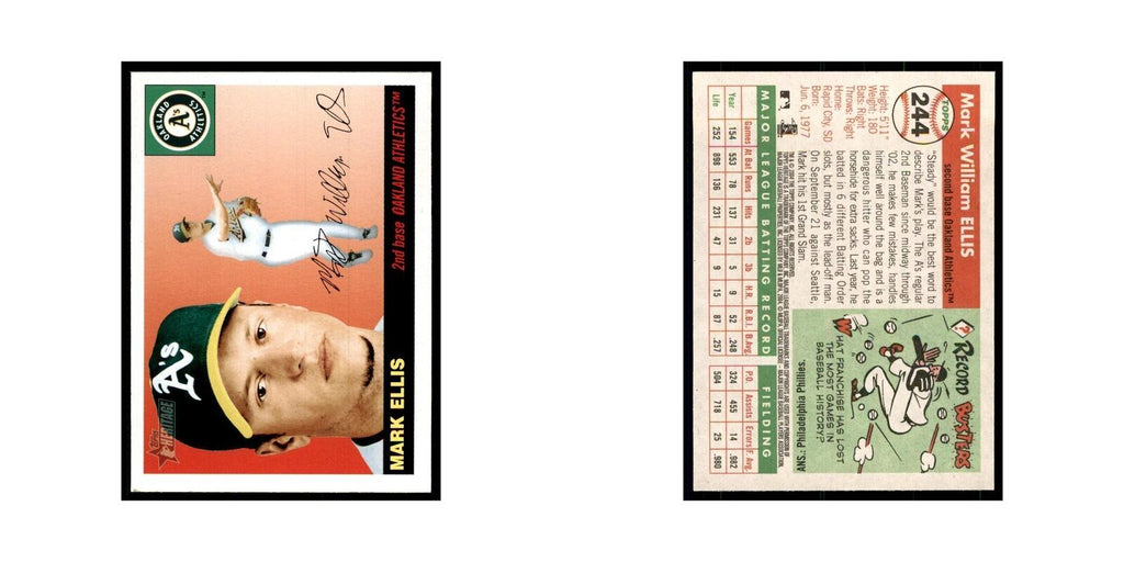 2004 Topps Heritage Mark Ellis Athletics #244