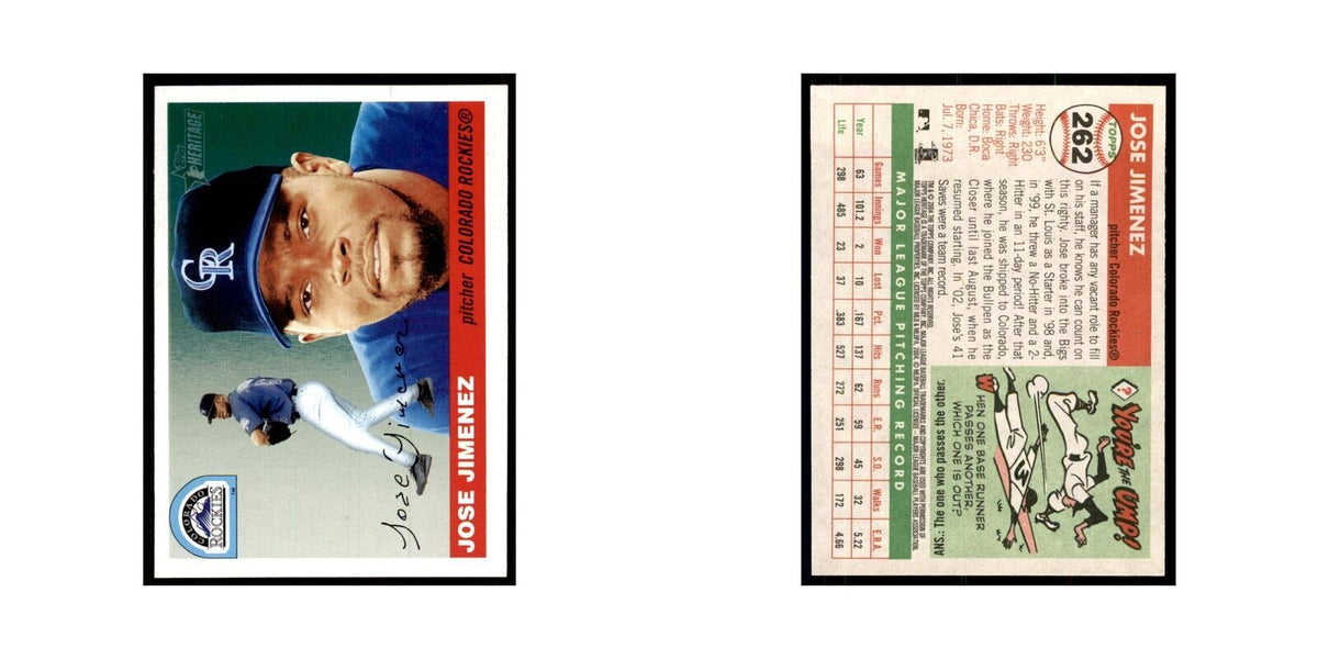 2004 Topps Heritage Jose Jimenez Rockies #262