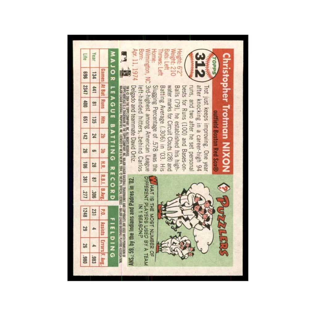 2004 Topps Heritage Trot Nixon Red Sox #312