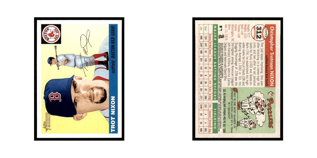 2004 Topps Heritage Trot Nixon Red Sox #312