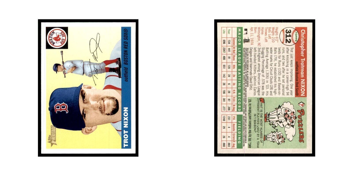2004 Topps Heritage Trot Nixon Red Sox #312