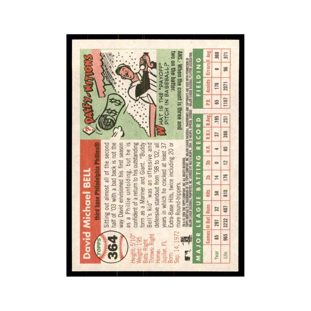 2004 Topps Heritage David Bell Phillies #364