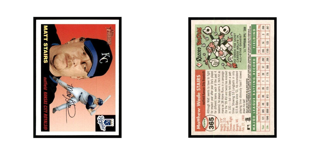 2004 Topps Heritage Matt Stairs Royals #365