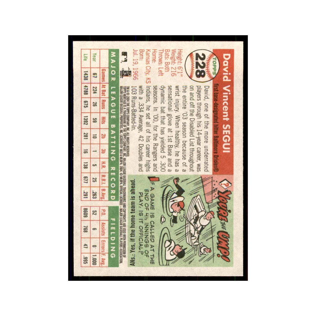 2004 Topps Heritage David Segui Orioles #228