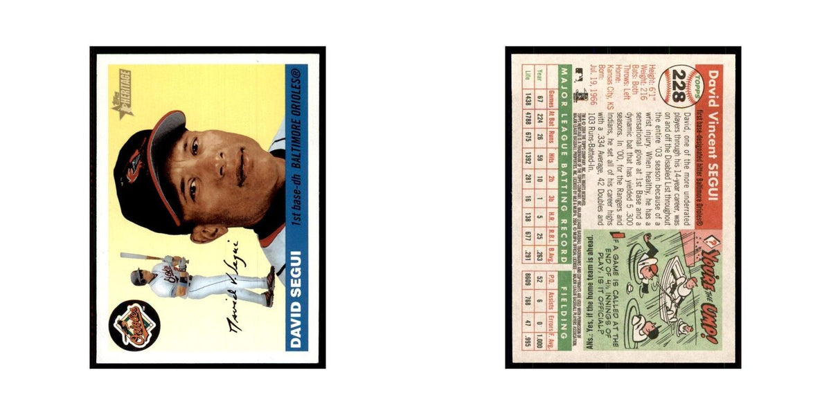 2004 Topps Heritage David Segui Orioles #228