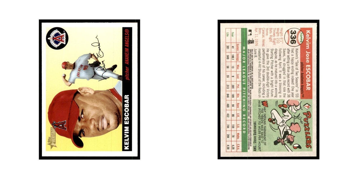 2004 Topps Heritage Kelvim Escobar Angels #336
