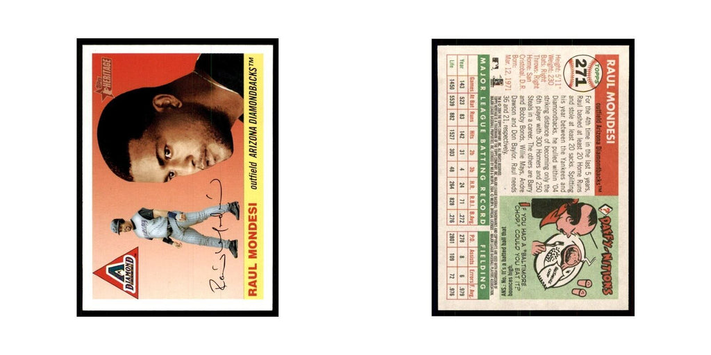 2004 Topps Heritage Raul Mondesi Diamondbacks #271