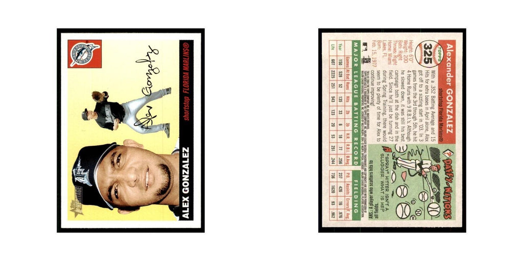 2004 Topps Heritage Alex Gonzalez Florida Marlins #325