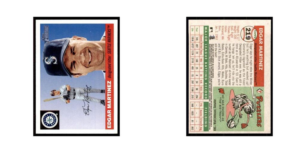 2004 Topps Heritage Edgar Martinez Mariners #219