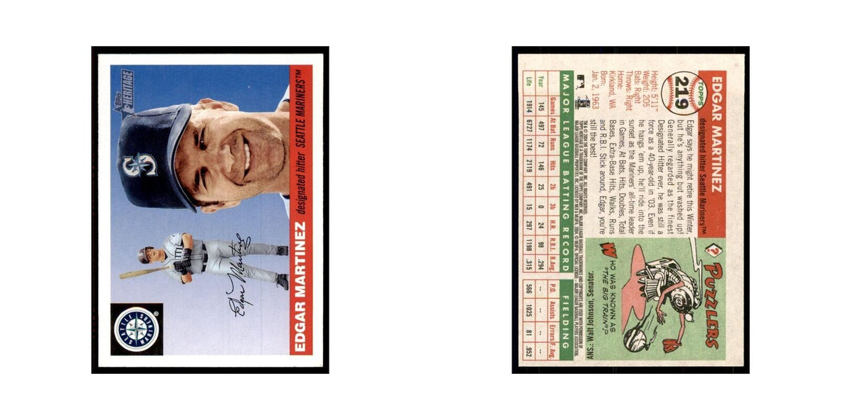 2004 Topps Heritage Edgar Martinez Mariners #219