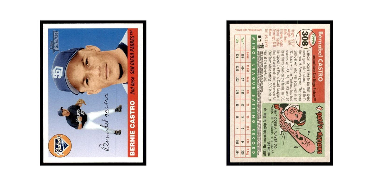 2004 Topps Heritage Bernie Castro Padres #308