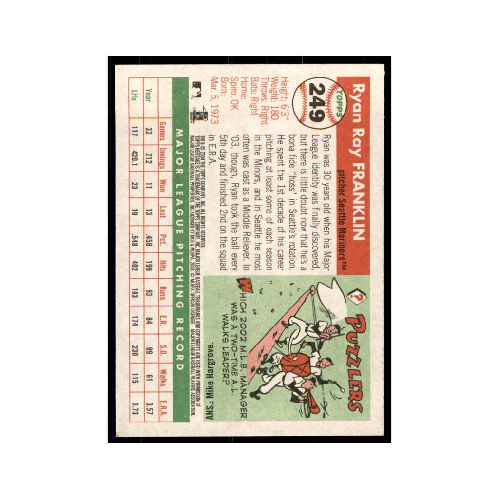 2004 Topps Heritage Ryan Franklin Mariners #249