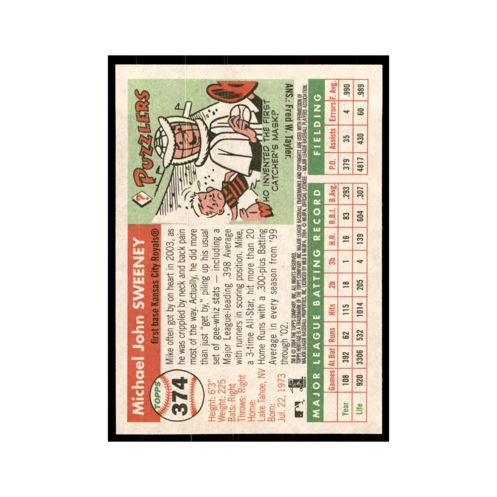 2004 Topps Heritage Mike Sweeney Royals #374