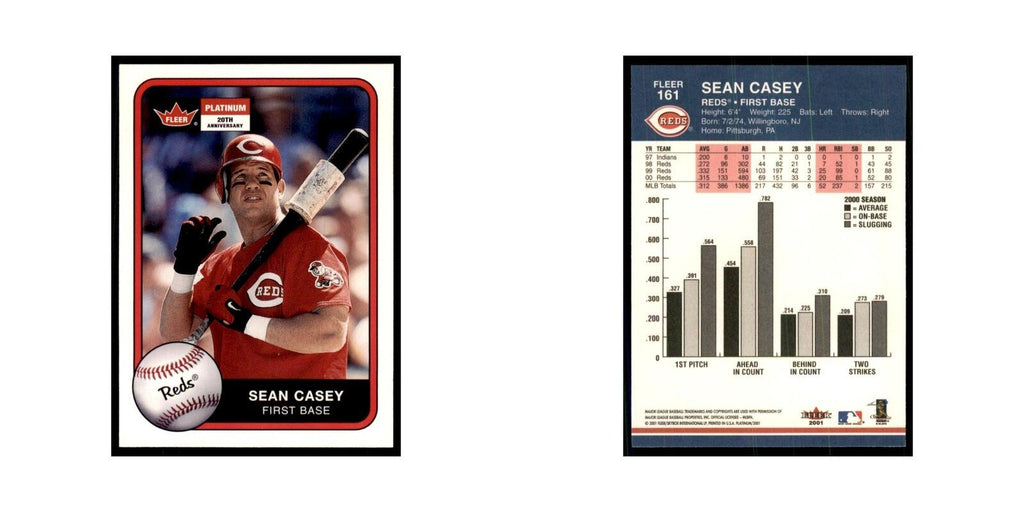 2001 Fleer Platinum Sean Casey Reds #161