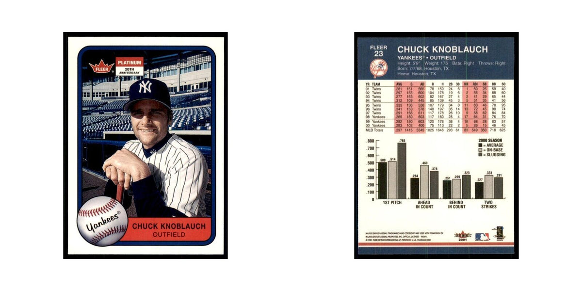 2001 Fleer Platinum Chuck Knoblauch Yankees #23