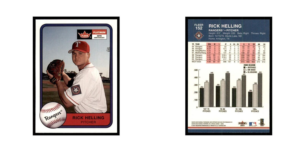 2001 Fleer Platinum Rick Helling Rangers #152