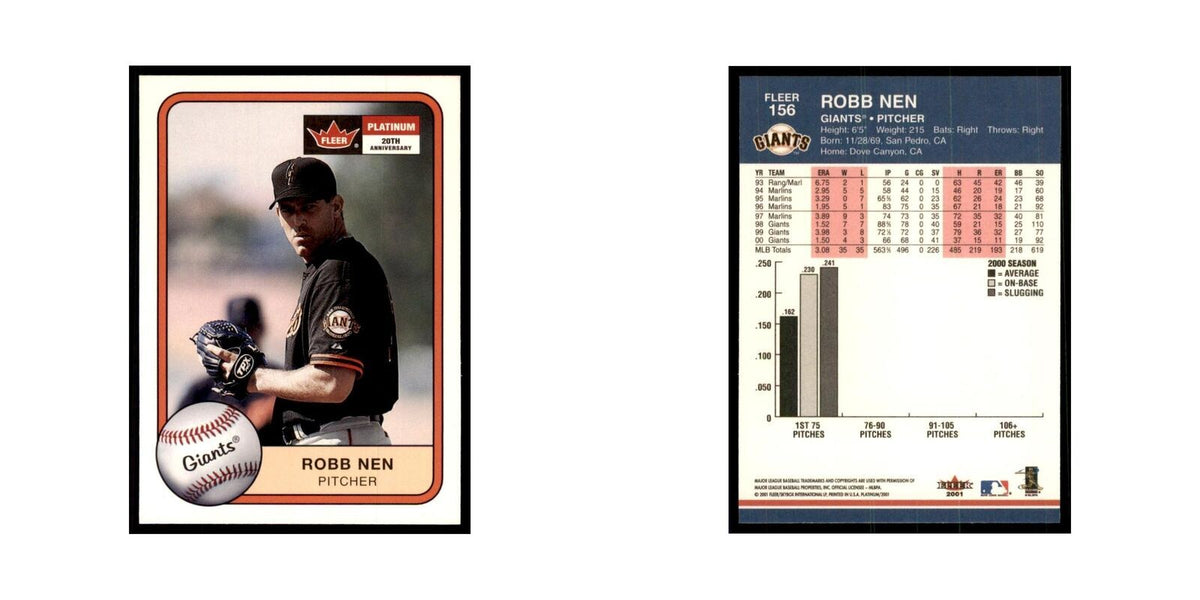 2001 Fleer Platinum Robb Nen Giants #156