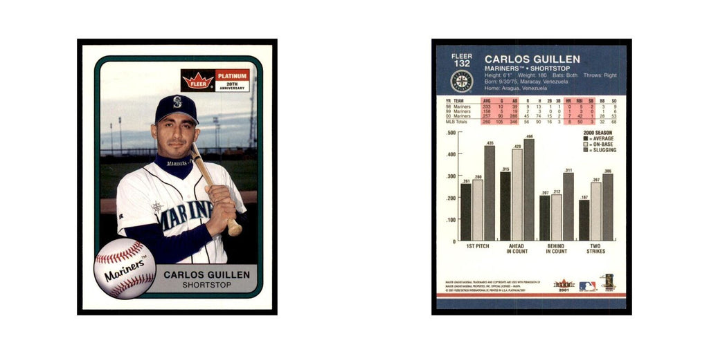 2001 Fleer Platinum Carlos Guillen Mariners #132