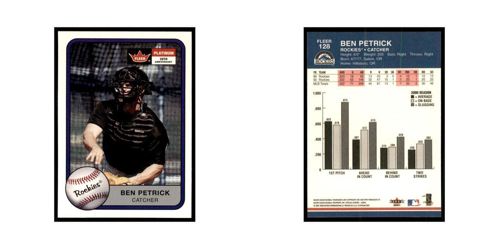 2001 Fleer Platinum Ben Petrick Rockies #128