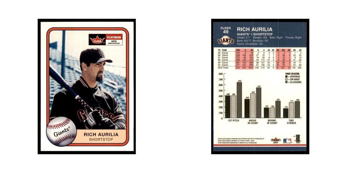 2001 Fleer Platinum Rich Aurilia Giants #49